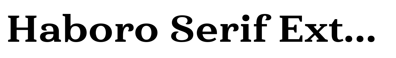 Haboro Serif Extended Extra Bold